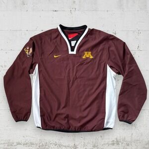 Nike Hockey Minnesota Golden Gophers Pullover Windbreaker Jacket Mens M